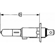 Лампа галогенная H1 12V 55W HELLA / 8GH002089351