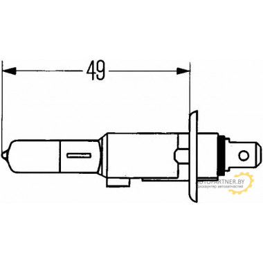 Лампа галогенная H1 12V 55W HELLA / 8GH002089501