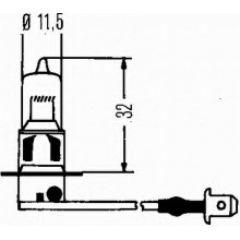 Лампа галогенная H3 12V 55W HELLA / 8GH002090131