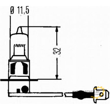 Лампа галогенная H3 24V 70W HELLA / 8GH002090253