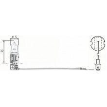 Лампа галогенная H3 24V 70W HELLA / 8GH002090258