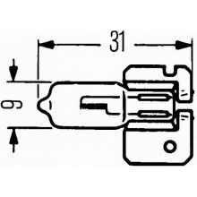 Лампа галогенная H2 12V 55W HELLA / 8GH002857121