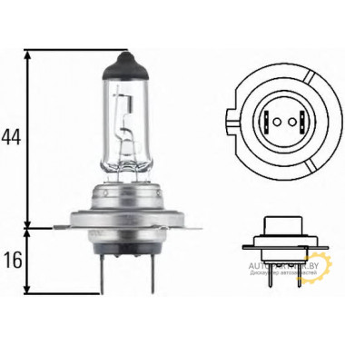 Лампа галогенная H7 12V 55W HELLA / 8GH007157473