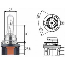 Лампа галогенная H15 12V 55/15W HELLA / 8GJ168119001