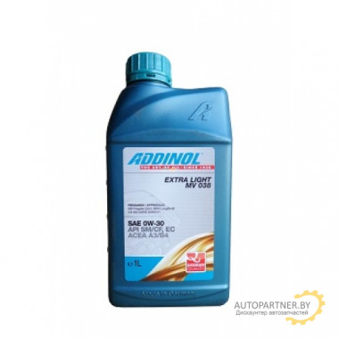 Моторное масло ADDINOL EXTRA LIGHT MV 038 0W30 / 4014766071217 (1л)