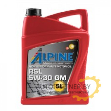 Моторное масло ALPINE RSL 5W30 GM / 0101362 (5л)