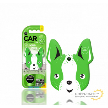 Ароматизатор воздуха полимерный Aroma Car Polymers Dog Fancy Green (Пес, аромат Модный зеленый) AROMA CAR (Польша) / 92566