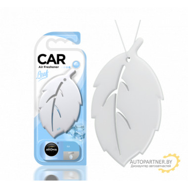 Ароматизатор воздуха полимерный Aroma Car Leaf 3D Ice (листик, аромат Лед) AROMA CAR (Польша) / 83127