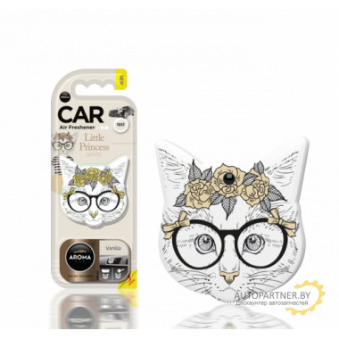 Ароматизатор воздуха полимерный Aroma Car Polymers Little Princess Cat Vanille (Маленькая принцесса, аромат ванили) AROMA CAR (Польша) / 83189
