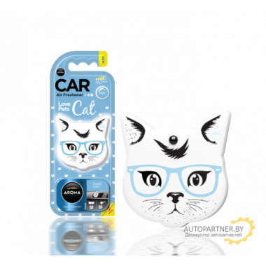 Ароматизатор воздуха полимерный Aroma Car Polymers Cat Ocean Calm (Кот, аромат Спокойствие океана) AROMA CAR (Польша) / 92569