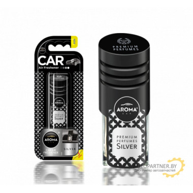 Ароматизатор воздуха жидкостный Aroma Car Prestige Vent Silver, на дефлектор, 10,5г AROMA CAR (Польша) / 83203