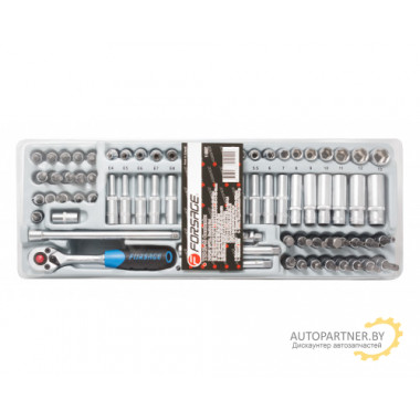 Набор инструмента FORSAGE F-T2742-15 74пр.(4-13мм,E4-E10,PH.PZ0.1.2,H3-H10,T8-T40,T8H-T40H) в лотке, 