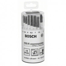 Набор сверл по металлу HSS-R, 19 шт. 2607018355 BOSCH