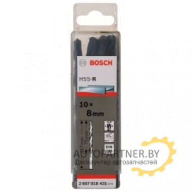 Набор сверл по металлу HSS-R 8 мм, 10 шт. 2607018431 BOSCH