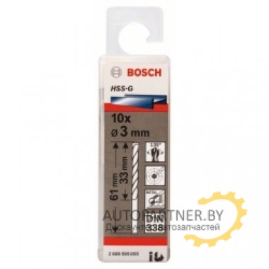 Набор сверл по металлу HSS-G Standardline 3 мм, 10 шт. 2608595055 BOSCH