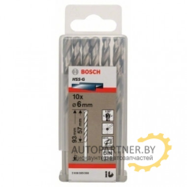 Набор сверл по металлу HSS-G Standardline 6 мм, 10 шт. 2608595066 BOSCH