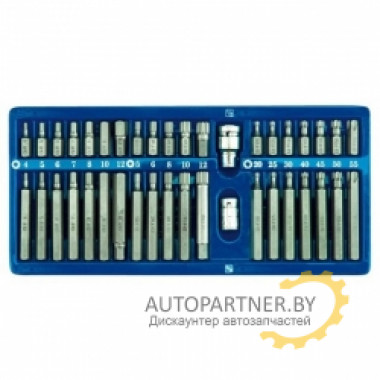 Набор бит HEX, SPLINE, TORX, 1/2, 3/8, 40 пр.