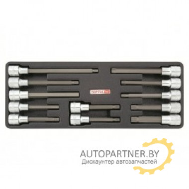 Набор-сет бит под трещотку 1/2" EXTRA LONG 12шт. 136х364мм TOPTUL (GAAT1202)