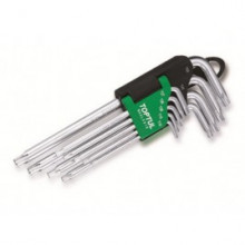 Набор ключей Torx T10-Т50 9шт с отверстием длинных TOPTUL (GAAL0919)