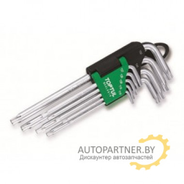 Набор ключей Torx T10-Т50 9шт с отверстием длинных TOPTUL (GAAL0919)
