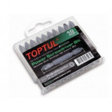 Набор бит двухсторонних PH2х65 10шт. в пластмассовом боксе TOPTUL (GAAW1001)