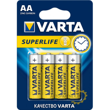 Батарейка VARTA 4шт SUPERLIFE 4AA R6P  (Польша) / 02006101414