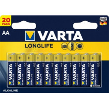 Батарейка VARTA 20шт LONGLIFE 2 AA LR6  (Германия) / 04106101420