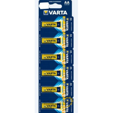 Батарейка VARTA 6 шт LONGLIFE AA LR6 (отрывные)  (Китай) / 04106101486