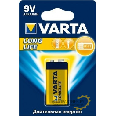 Батарейка VARTA 1шт LONGLIFE 1x9V  (Германия) / 04122113411