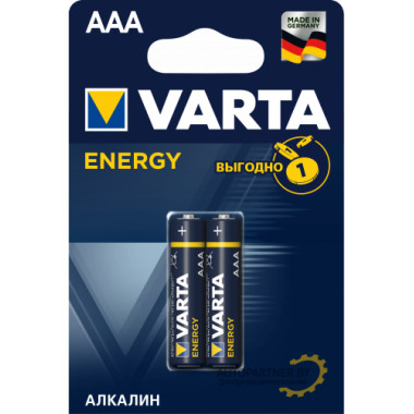 Батарейка VARTA ENERGY AAА LR03 2шт  (Германия) / 04103213412