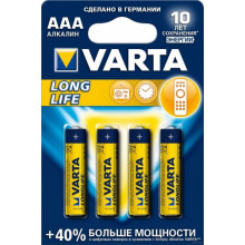 Батарейка VARTA LONGLIFE 4 AAA, 4шт VARTA (Германия) / 04103113414