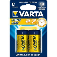 Батарейка VARTA 2шт LONGLIFE 2C  (Германия) / 04114113412