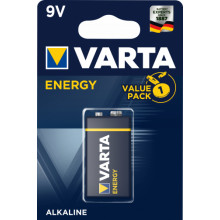 Батарейка VARTA 1шт ENERGY 9V 6LR3146 (крона)  (Германия) / 04122229411