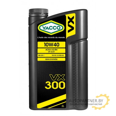 МАСЛО МОТОРНОЕ YACCO 10W40 VX 300 (2л)