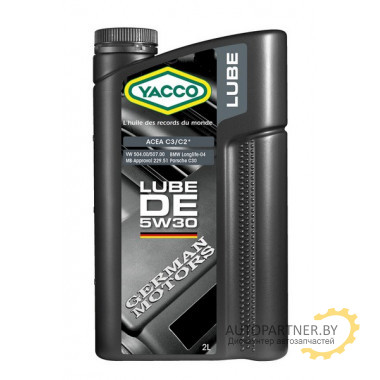 МАСЛО МОТОРНОЕ YACCO 5W30 LUBE DE (2л)