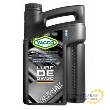 МАСЛО МОТОРНОЕ YACCO 5W30 LUBE DE (5л)