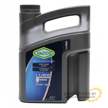 МАСЛО МОТОРНОЕ YACCO 5W30 LUBE F (4л)