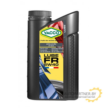 МАСЛО МОТОРНОЕ YACCO 5W40 LUBE FR (1л)