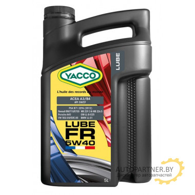 МАСЛО МОТОРНОЕ YACCO 5W40 LUBE FR (5л)