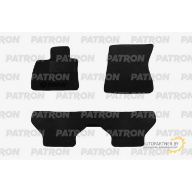 Комплект автомобильных ковриков текстильных PATRON BMW X5 II (E70) 2007-2010 2 ряд сплошной / PCCBMW0025