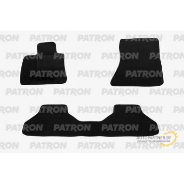 Комплект автомобильных ковриков текстильных PATRON BMW X5 II (E70) 2010-2013 2 ряд сплошной / PCCBMW0026