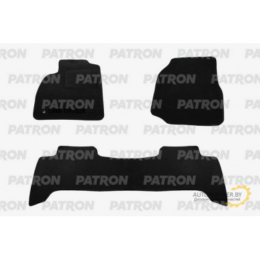 Комплект автомобильных ковриков текстильных PATRON TOYOTA Land Cruiser 100 VI 2000-2007 2 ряд сплошной / PCCTOY0031
