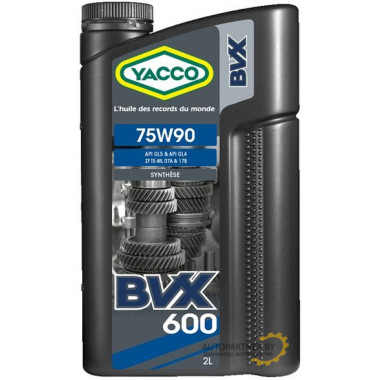 Масло трансмиссионное YACCO BVX 600 75W-90 2л / YACCO75W90BVX6002