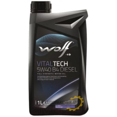 Моторное масло WOLF VITALTECH B4 DIESEL 5W40 / 26116/1 (1л)