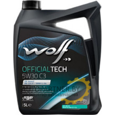 Моторное масло WOLF OFFICIALTECH C3 5W30 / 65607/5 (5л)