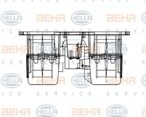 Вентилятор салона BEHR HELLA SERVICE 8EW 009 157-531 Вентилятор салона BEHR HELLA SERVICE 8EW 009 157-531