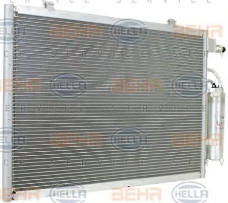 Конденсатор, кондиционер BEHR HELLA SERVICE 8FC 351 000-401 Конденсатор, кондиционер BEHR HELLA SERVICE 8FC 351 000-401