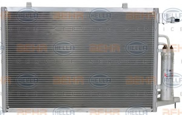 Конденсатор, кондиционер BEHR HELLA SERVICE 8FC 351 000-411 Конденсатор, кондиционер BEHR HELLA SERVICE 8FC 351 000-411