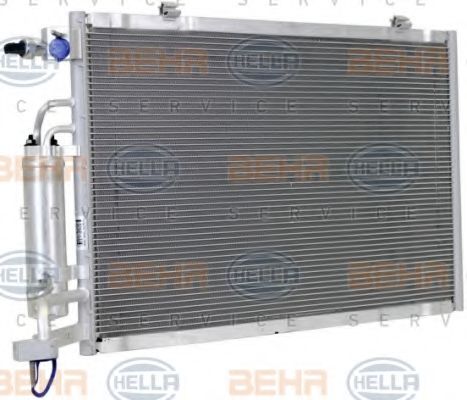Конденсатор, кондиционер BEHR HELLA SERVICE 8FC 351 000-411 Конденсатор, кондиционер BEHR HELLA SERVICE 8FC 351 000-411