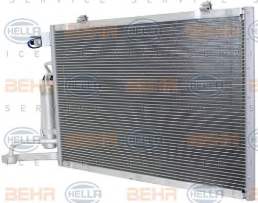Конденсатор, кондиционер BEHR HELLA SERVICE 8FC 351 000-411 Конденсатор, кондиционер BEHR HELLA SERVICE 8FC 351 000-411